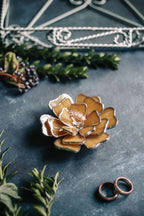 floral wedding ring dish