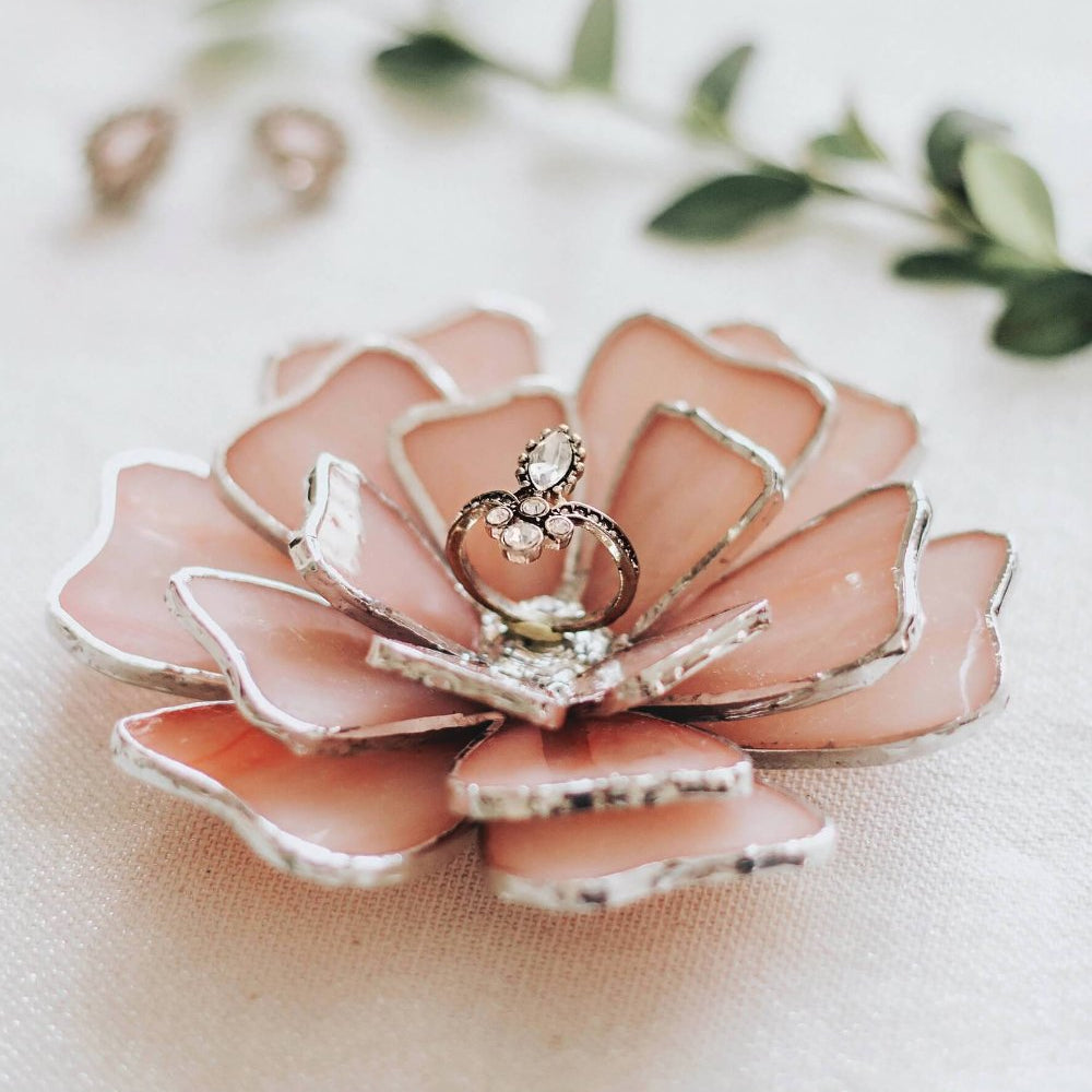 glass wedding ring dish