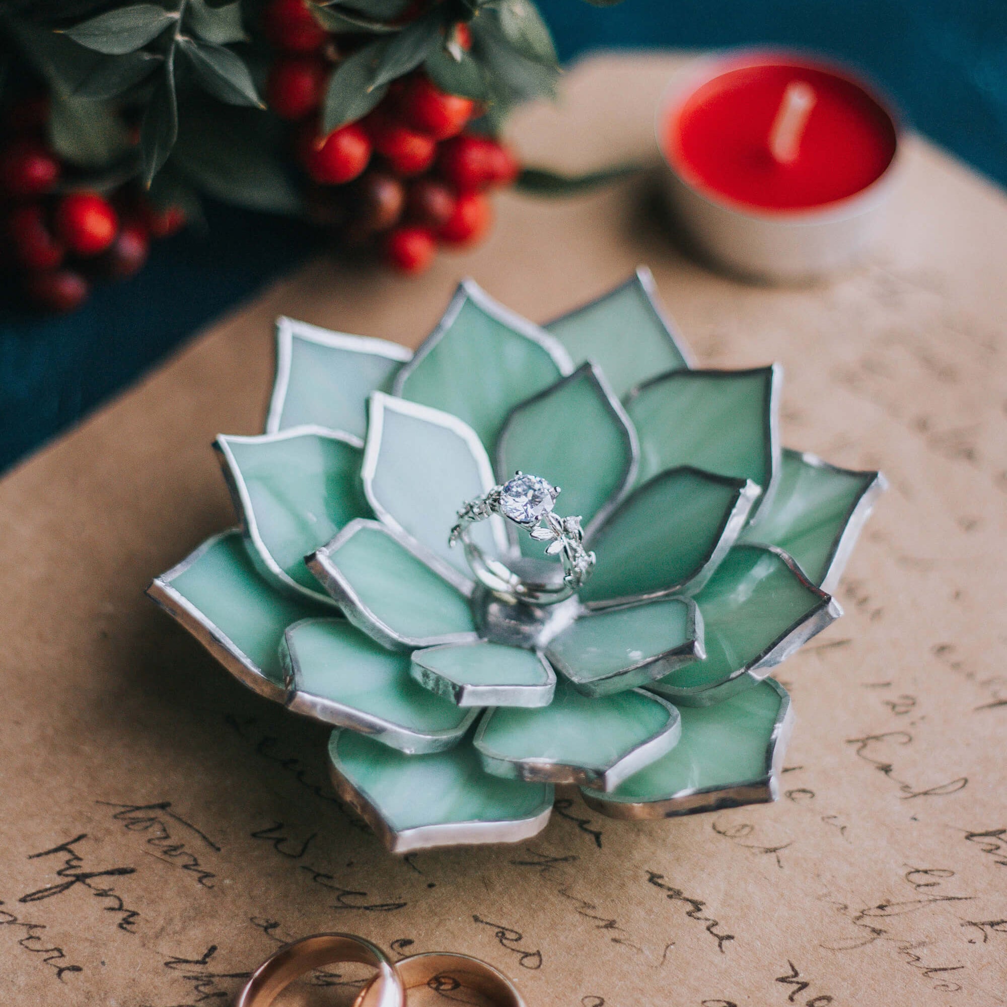 stained-glass-green-succulent-engagement-wedding-ring-dish-holder