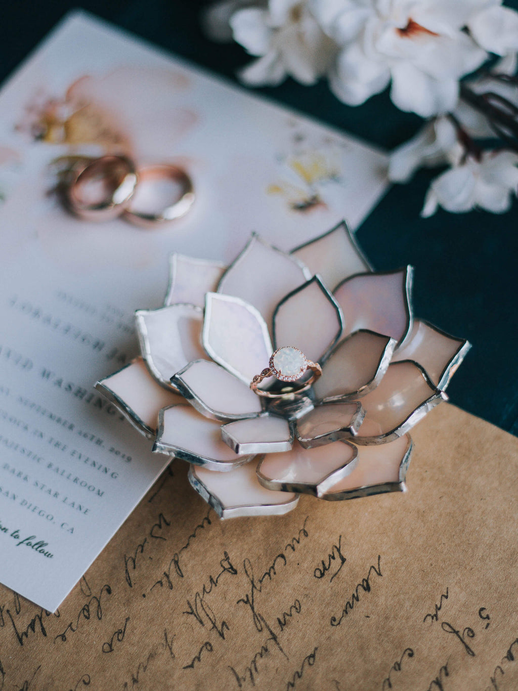 stained-glass-light-pink-iridescent-succulent-shaped-engagement-wedding-ring-dish-holder