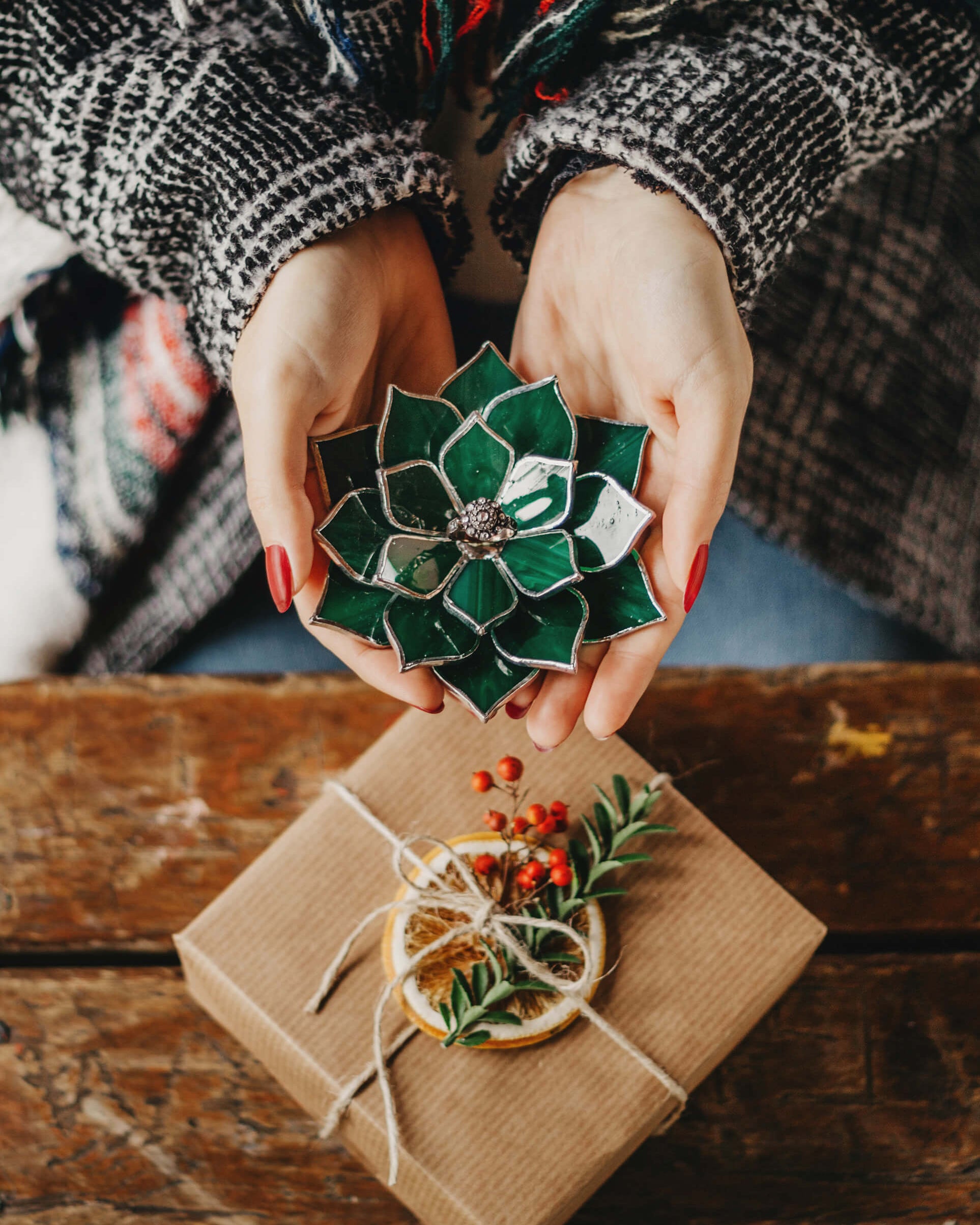 succulent engagement ring dish