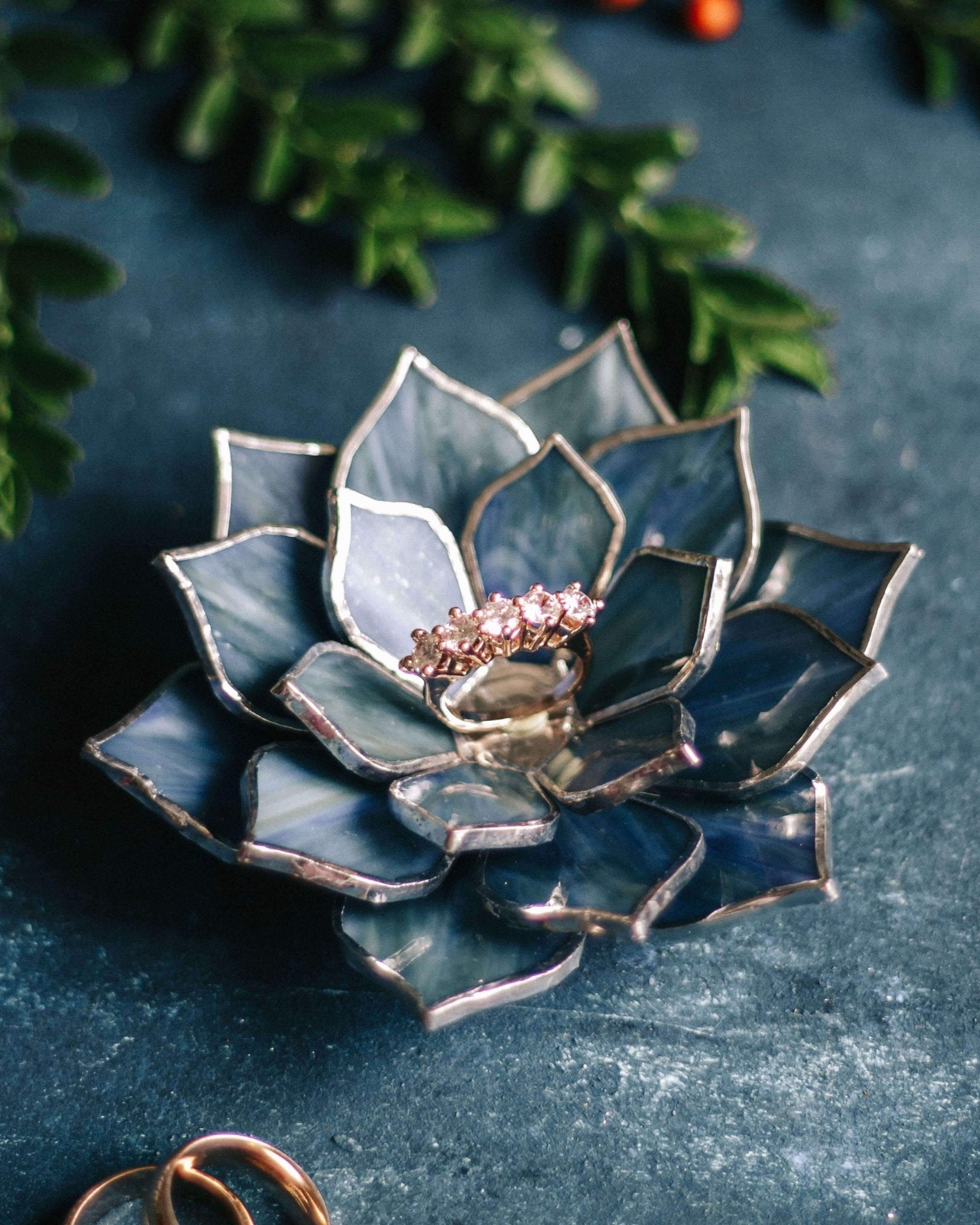 succulent ring dish for weddings