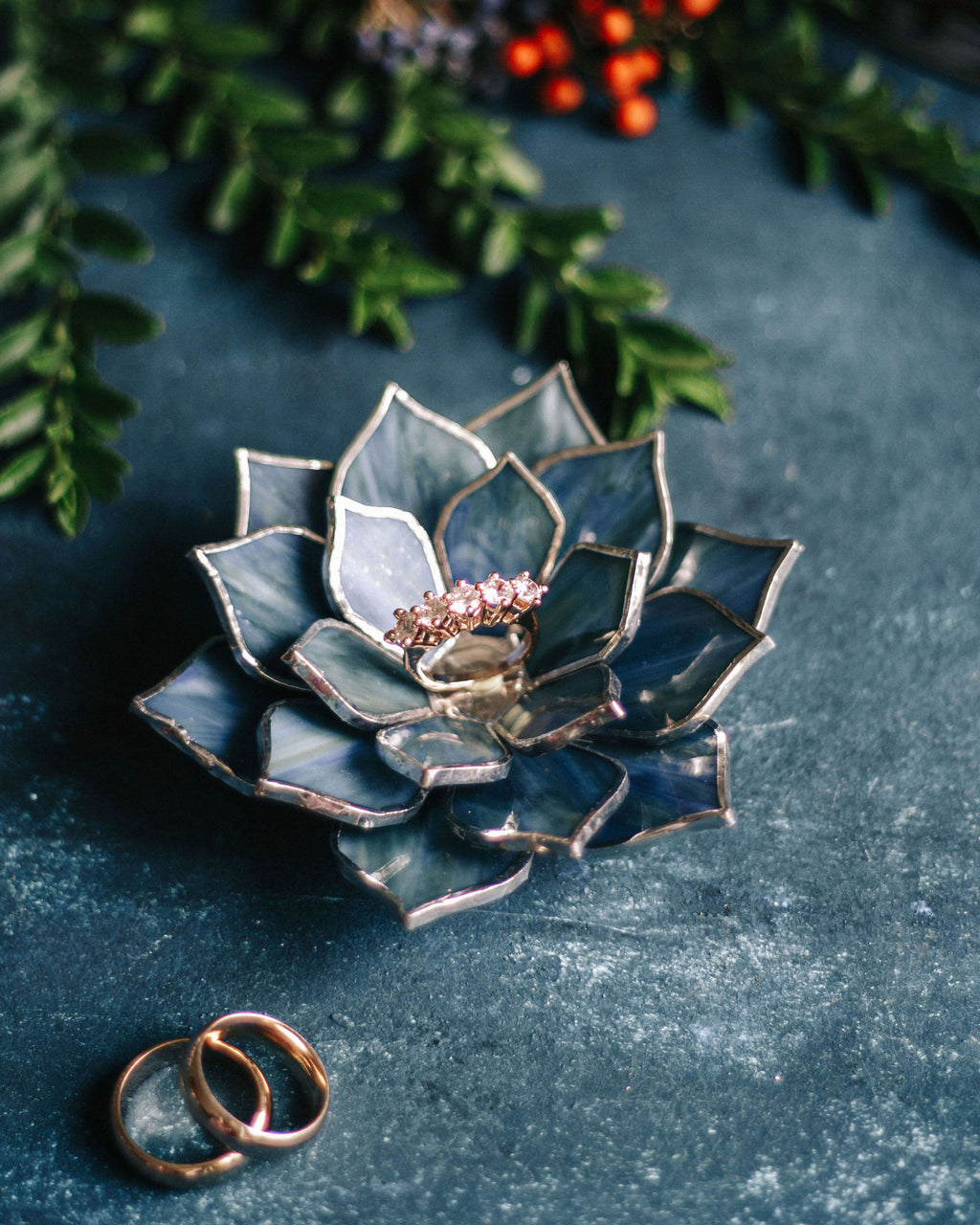 succulent ring dish for weddings