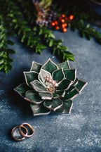 ÇİÇEK ŞEKLİNDE CAM YÜZÜK TABAĞI | DÜĞÜN DEKORASYONU